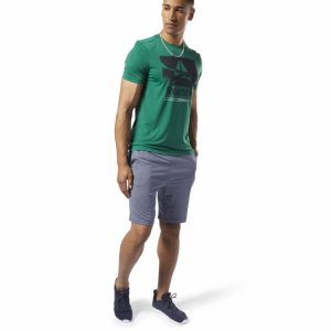 Reebok Workout Ready ACTIVCHILL Graphic T Shirt Herren - Grün - DE 632-SUV